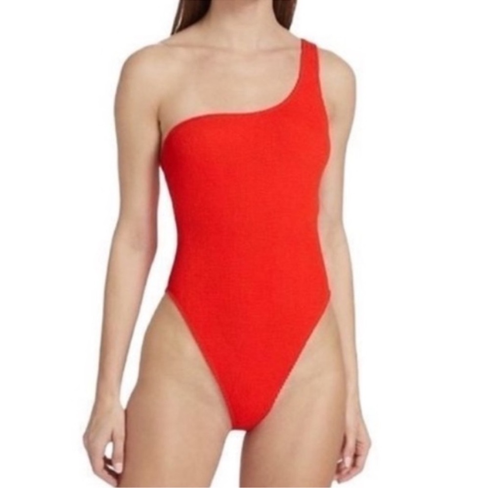 GOOD AMERICAN Always Fits One Shoulder One Piece Swimsuit Size S/M